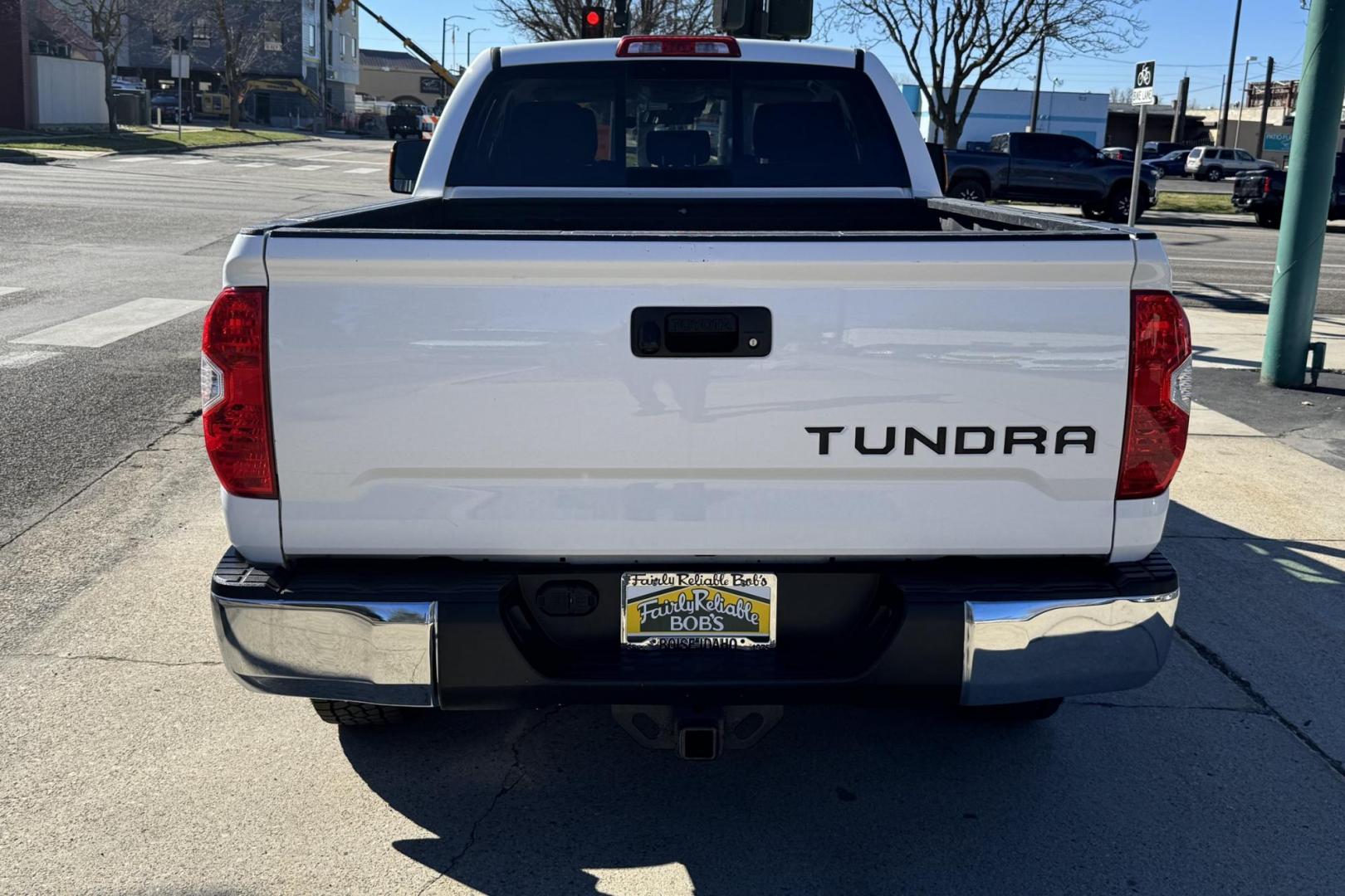 2018 Ice Cap White /Black Toyota Tundra SR5 TRD Off Road (5TFUY5F17JX) with an V8 5.7 Liter engine, Automatic 6 Speed transmission, located at 2304 W. Main St., Boise, ID, 83702, (208) 342-7777, 43.622105, -116.218658 - Hard To Find! Great To Own! - Photo#2