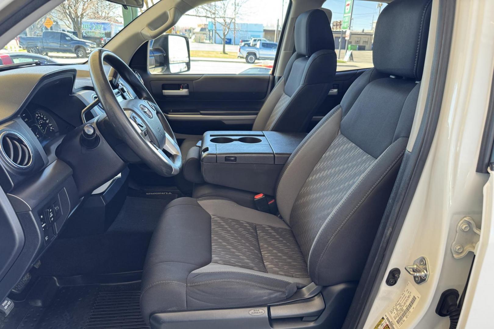 2018 Ice Cap White /Black Toyota Tundra SR5 TRD Off Road (5TFUY5F17JX) with an V8 5.7 Liter engine, Automatic 6 Speed transmission, located at 2304 W. Main St., Boise, ID, 83702, (208) 342-7777, 43.622105, -116.218658 - Hard To Find! Great To Own! - Photo#6