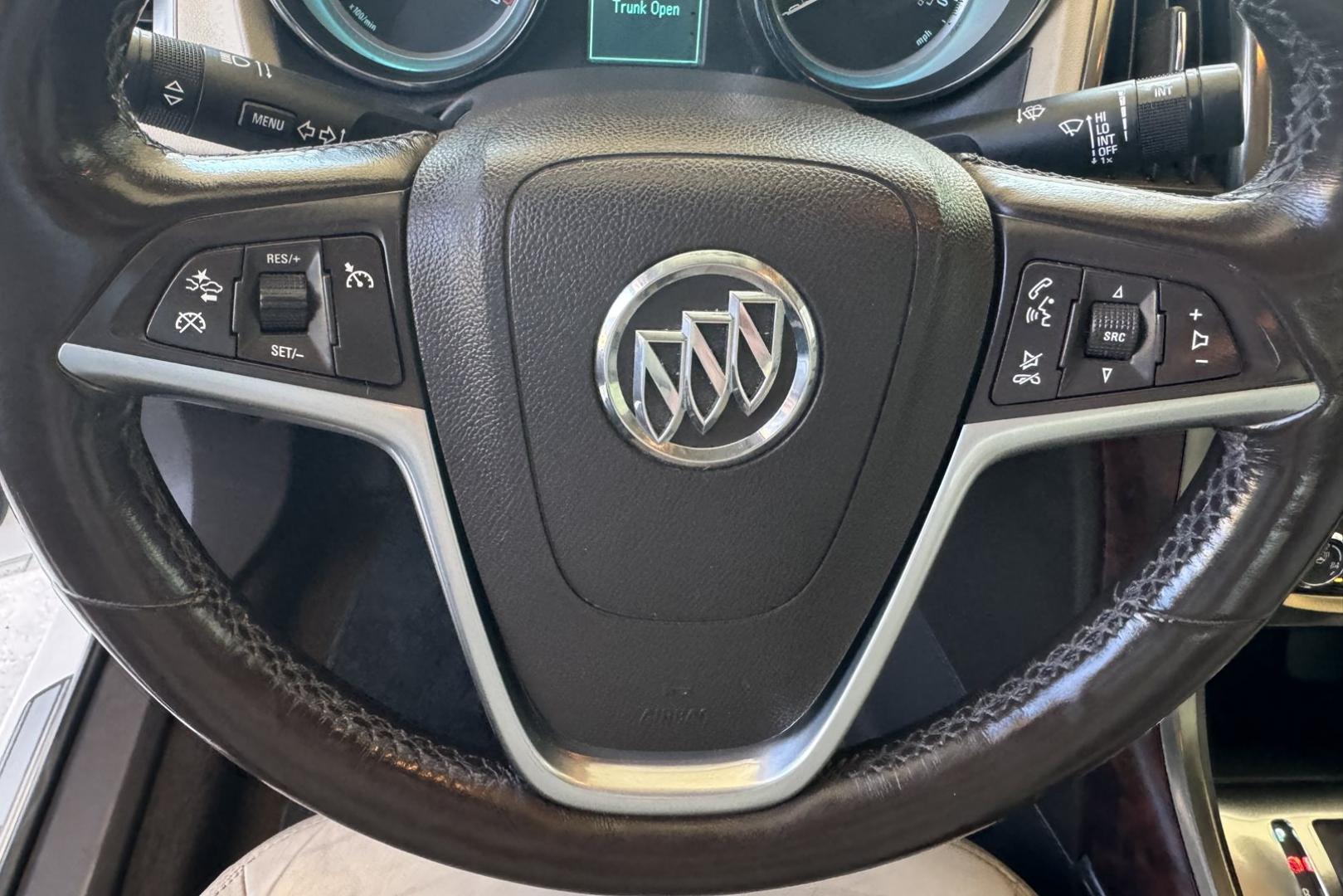 2015 White Diamond Pearl /Light Oak Buick Verano Leather Group (1G4PS5SK4F4) with an 4 Cyl 2.4 Liter engine, Automatic transmission, located at 2304 W. Main St., Boise, ID, 83702, (208) 342-7777, 43.622105, -116.218658 - Well Optioned And Loaded With Safety Features! - Photo#14
