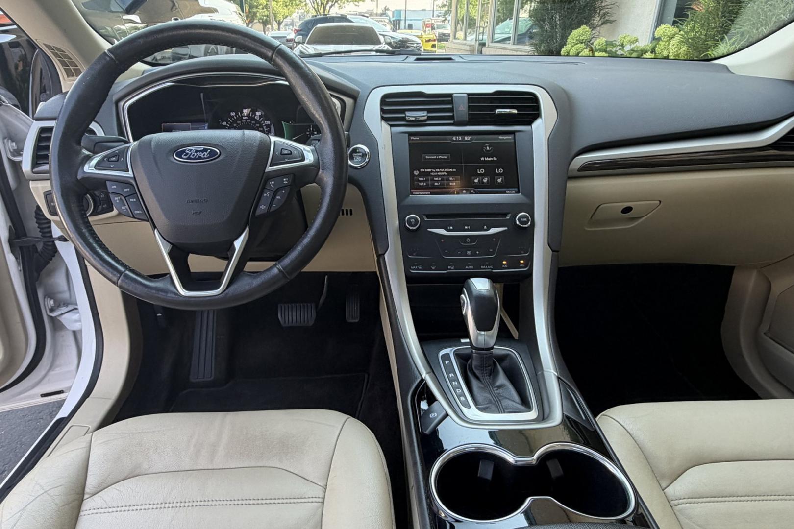 2015 White Platinum /Saddle Ford Fusion SE (3FA6P0HD1FR) with an 4 Cyl 1.5 Liter Turbo engine, Automatic transmission, located at 2304 W. Main St., Boise, ID, 83702, (208) 342-7777, 43.622105, -116.218658 - Well Optioned Fusion! Very Clean, Comfortable And Low Mileage Too!- Photo#10
