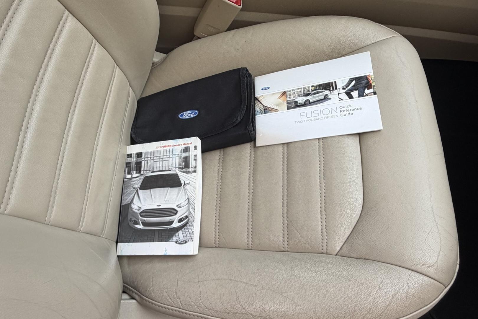 2015 White Platinum /Saddle Ford Fusion SE (3FA6P0HD1FR) with an 4 Cyl 1.5 Liter Turbo engine, Automatic transmission, located at 2304 W. Main St., Boise, ID, 83702, (208) 342-7777, 43.622105, -116.218658 - Well Optioned Fusion! Very Clean, Comfortable And Low Mileage Too!- Photo#19