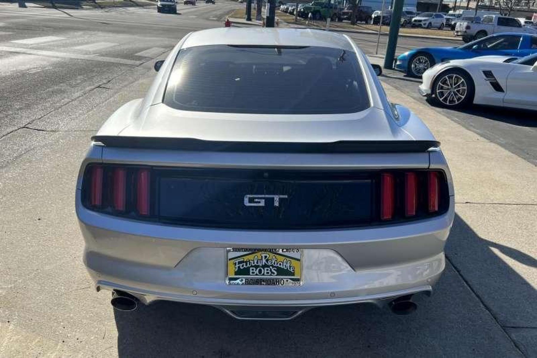 2017 Ingot Silver /Black Ford Mustang GT (1FA6P8CF8H5) with an V8 5.0 liter engine, Manual transmission, located at 2304 W. Main St., Boise, ID, 83702, (208) 342-7777, 43.622105, -116.218658 - Low miles! Fast and fun! - Photo #3
