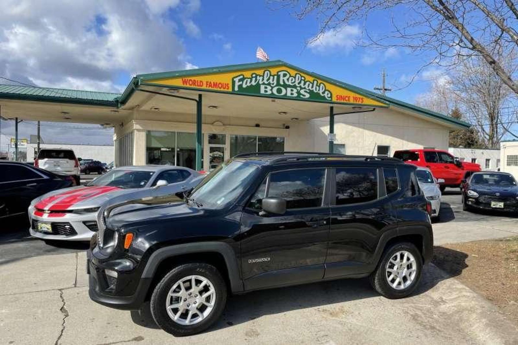 2020 Black /Black Jeep Renegade Sport (ZACNJBAB7LP) with an 4 Cyl 2.4 Liter engine, Automatic transmission, located at 2304 W. Main St., Boise, ID, 83702, (208) 342-7777, 43.622105, -116.218658 - Financing Available O.A.C. - Photo #0