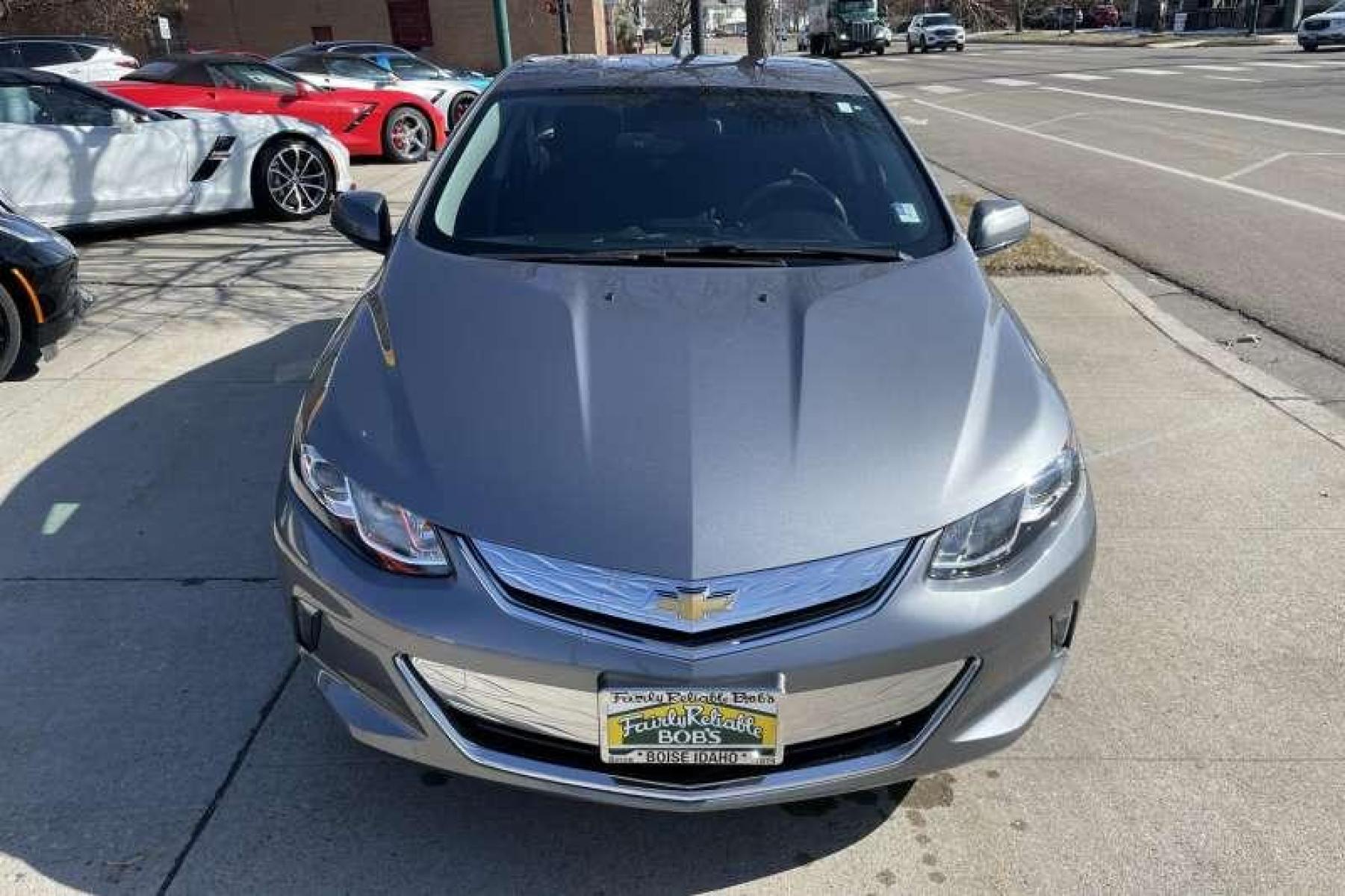 2018 Satin Steel Metallic /Black Chevrolet Volt LT (1G1RC6S54JU) with an 4 Cyl 1.4 Liter Hybrid engine, Automatic transmission, located at 2304 W. Main St., Boise, ID, 83702, (208) 342-7777, 43.622105, -116.218658 - Financing Available O.A.C. - Photo #1