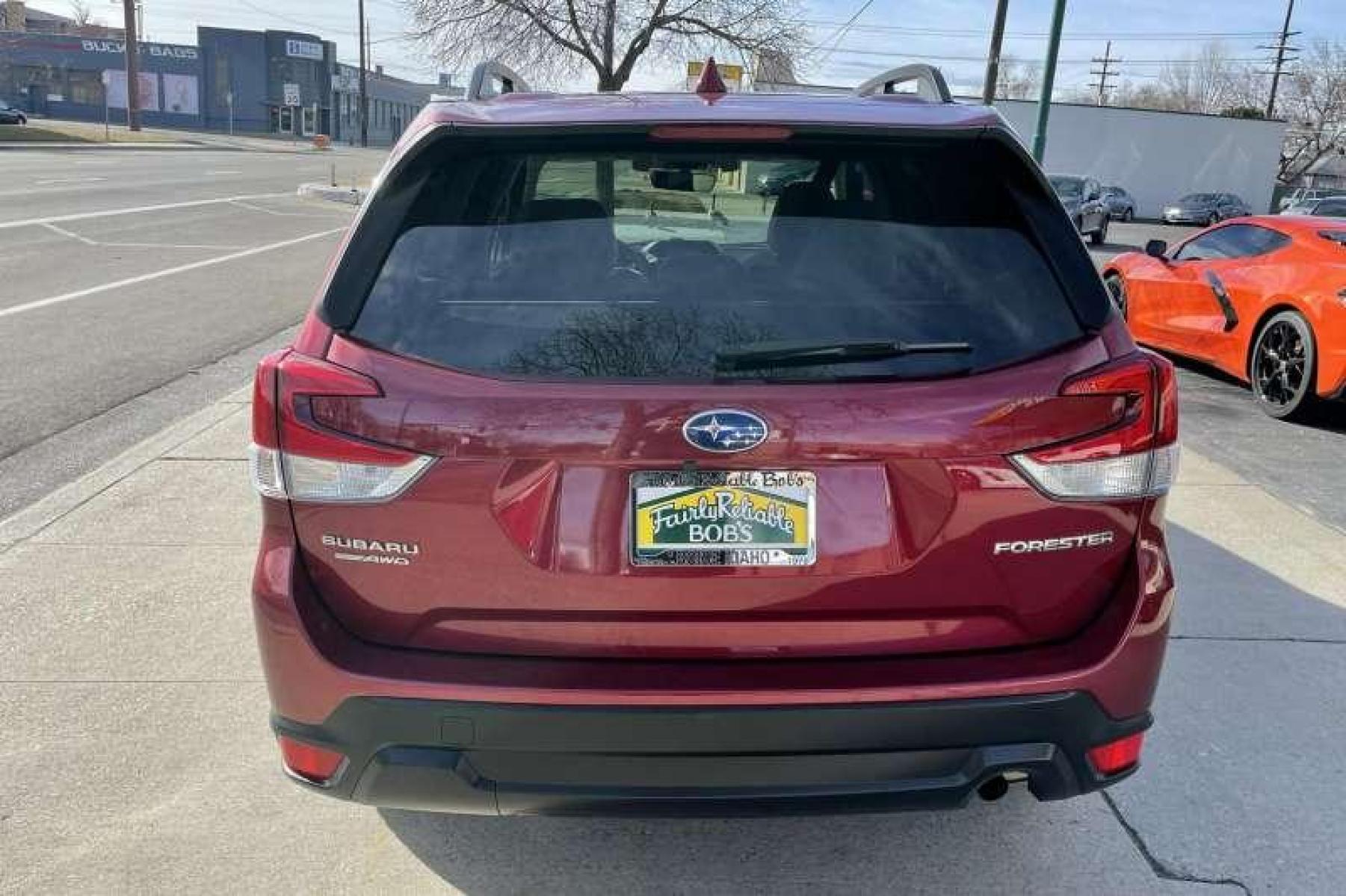 2019 Crimson Red Pearl /Tan Subaru Forester 2.5i Premium (JF2SKAGC6KH) with an H4 2.5 Liter engine, Automatic transmission, located at 2304 W. Main St., Boise, ID, 83702, (208) 342-7777, 43.622105, -116.218658 - Financing Available O.A.C. - Photo #3
