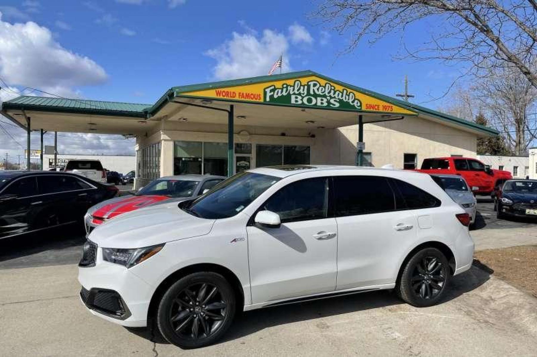 2020 Platinum White Pearl /Black Acura MDX Technology A-Spec (5J8YD4H0XLL) with an V6 3.5 Liter engine, Automatic transmission, located at 2304 W. Main St., Boise, ID, 83702, (208) 342-7777, 43.622105, -116.218658 - Tech and A-Spec! Ready to Go! - Photo #0