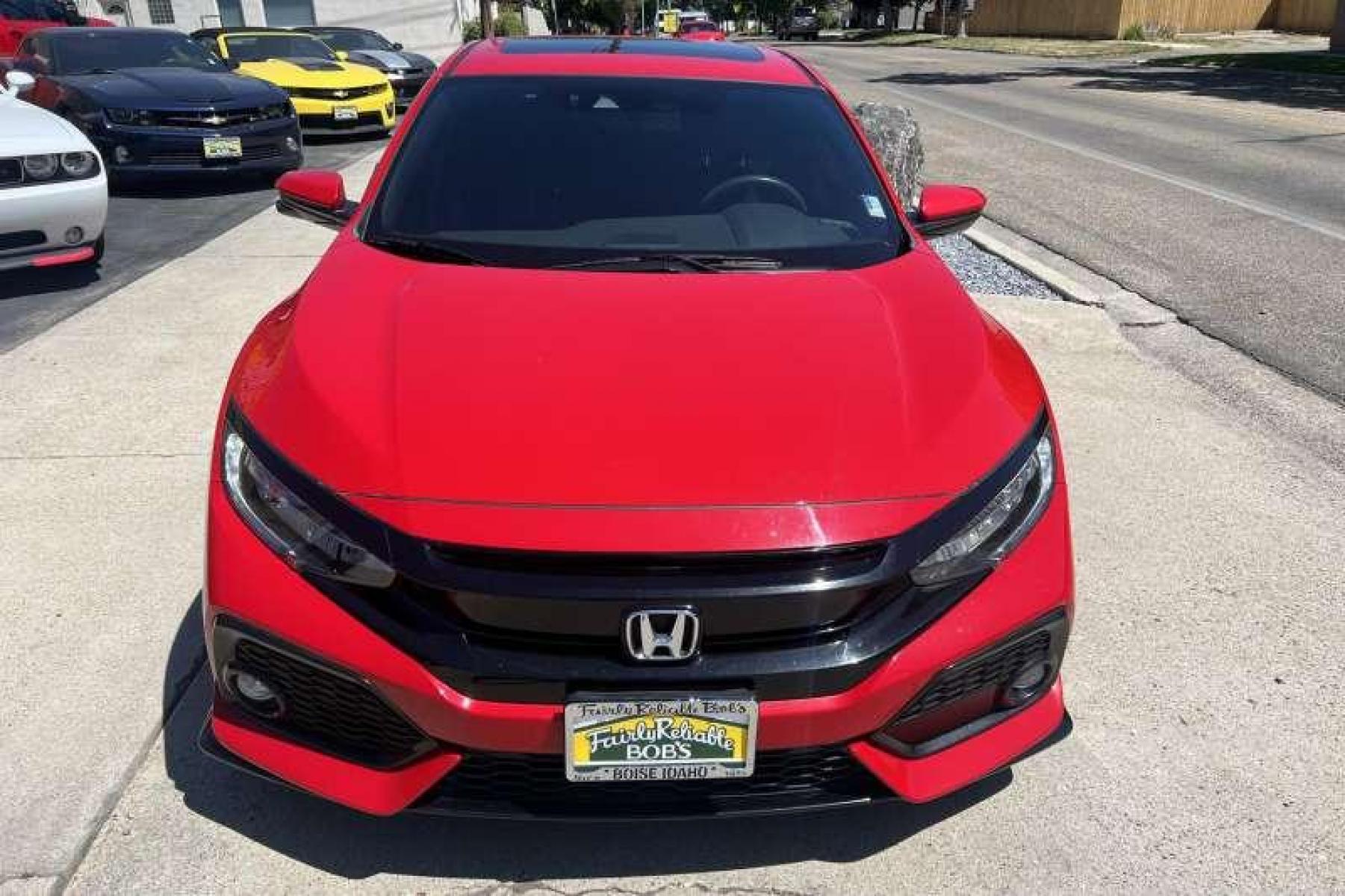 2019 Rallye Red /Black Honda Civic Sport Touring (SHHFK7H99KU) with an 1.5L i4 Turbo engine, Automatic transmission, located at 2304 W. Main St., Boise, ID, 83702, (208) 342-7777, 43.622105, -116.218658 - Financing Available O.A.C. - Photo #1