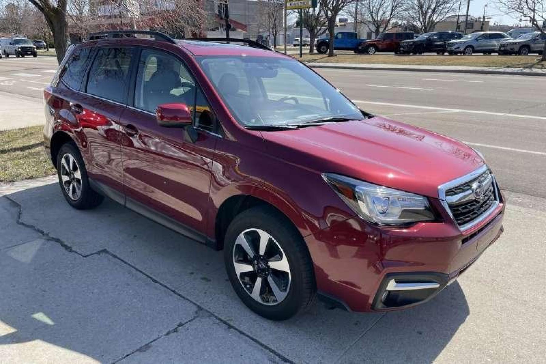 2018 Venetian Red Pearl /Gray Subaru Forester 2.5i Limited (JF2SJARC0JH) with an H4 2.5 Liter engine, Automatic transmission, located at 2304 W. Main St., Boise, ID, 83702, (208) 342-7777, 43.622105, -116.218658 - Financing Available O.A.C. - Photo #2