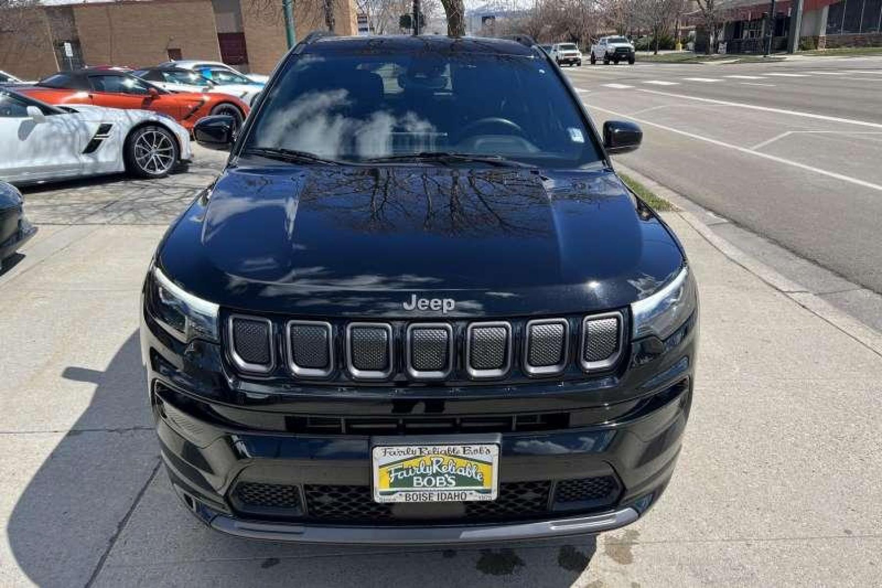 2022 Black /Black Jeep Compass High Altitude (3C4NJDCB0NT) with an 4 Cyl 2.4 Liter engine, Automatic transmission, located at 2304 W. Main St., Boise, ID, 83702, (208) 342-7777, 43.622105, -116.218658 - Financing Available O.A.C. - Photo #1