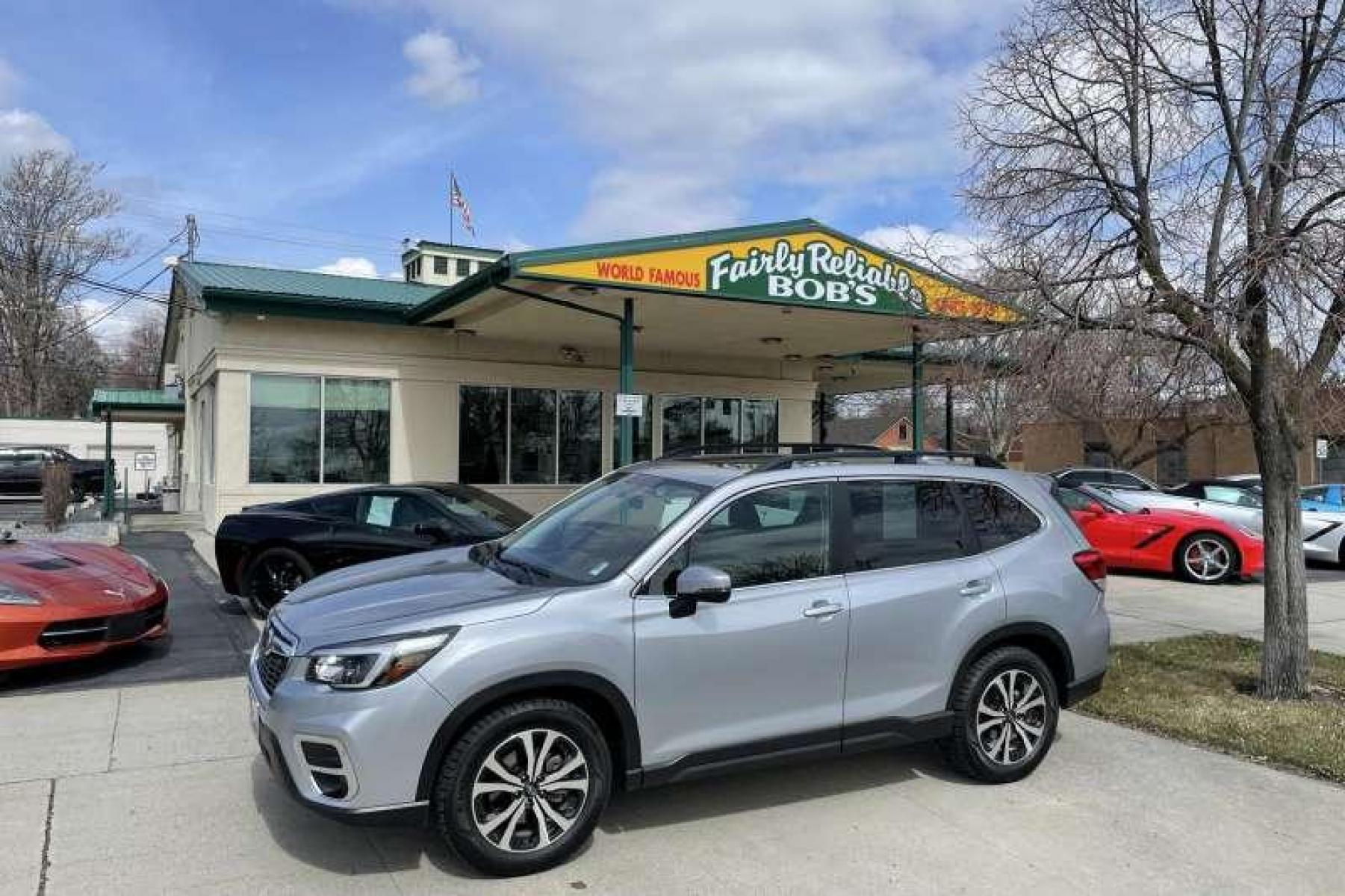 2021 Ice Silver /Black Subaru Forester 2.5i Limited (JF2SKASC9MH) with an H4 2.5 Liter engine, Automatic transmission, located at 2304 W. Main St., Boise, ID, 83702, (208) 342-7777, 43.622105, -116.218658 - Financing Available O.A.C. - Photo #0
