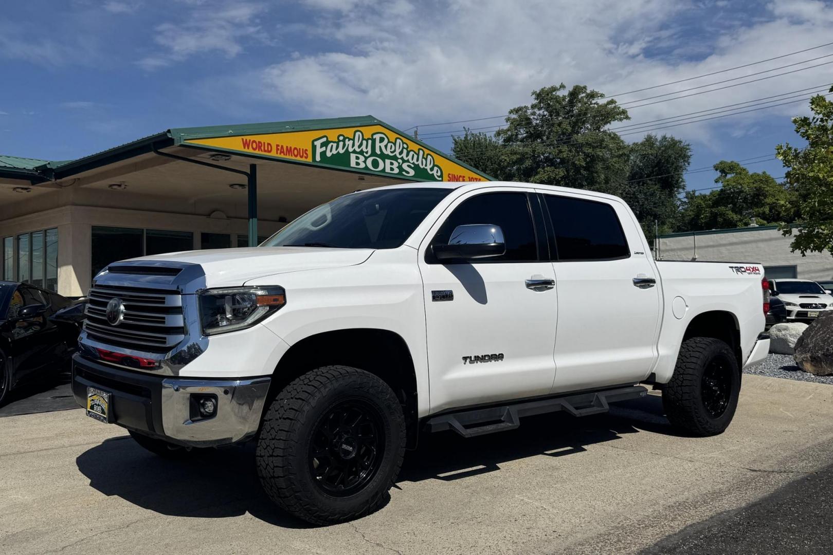 2018 Super White /Black Toyota Tundra CrewMax Limited TRD Off Road (5TFHY5F14JX) with an V8 5.7 Liter engine, Automatic 6 Speed transmission, located at 2304 W. Main St., Boise, ID, 83702, (208) 342-7777, 43.622105, -116.218658 - Hard To Find! Great To Own! - Photo#0