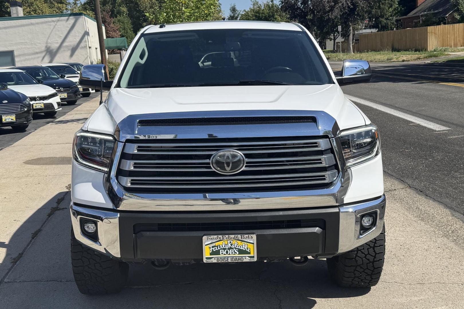2018 Super White /Black Toyota Tundra CrewMax Limited TRD Off Road (5TFHY5F14JX) with an V8 5.7 Liter engine, Automatic 6 Speed transmission, located at 2304 W. Main St., Boise, ID, 83702, (208) 342-7777, 43.622105, -116.218658 - Hard To Find! Great To Own! - Photo#4
