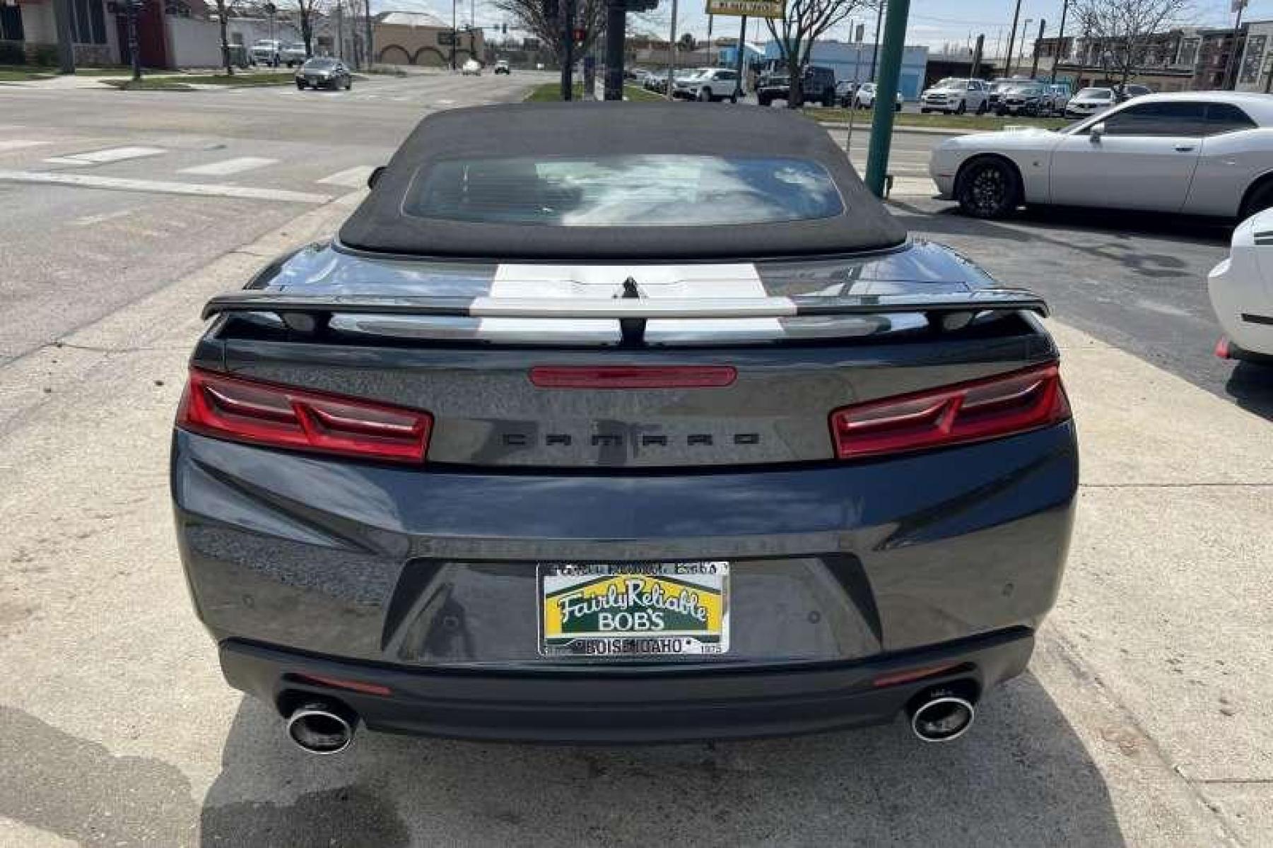 2017 Nightfall Gray Metallic /Black Chevrolet Camaro 2SS Convertible (1G1FG3D73H0) with an V8 6.2 Liter engine, Manual transmission, located at 2304 W. Main St., Boise, ID, 83702, (208) 342-7777, 43.622105, -116.218658 - New Tires! Ready For Fun! Low miles! - Photo #3