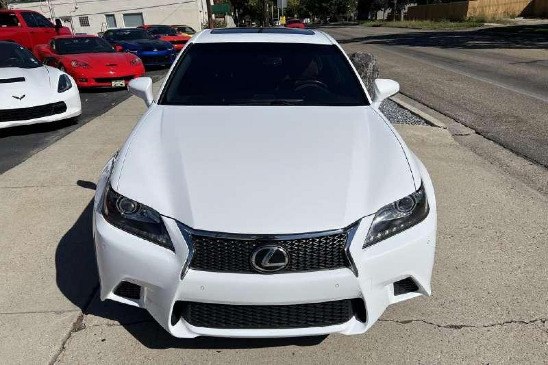 2015 Ultra White /Black Lexus GS 350 F-Sport (JTHCE1BL9FA) with an V6 3.5 Liter engine, Automatic transmission, located at 2304 W. Main St., Boise, ID, 83702, (208) 342-7777, 43.622105, -116.218658 - Financing Available O.A.C. - Photo #1