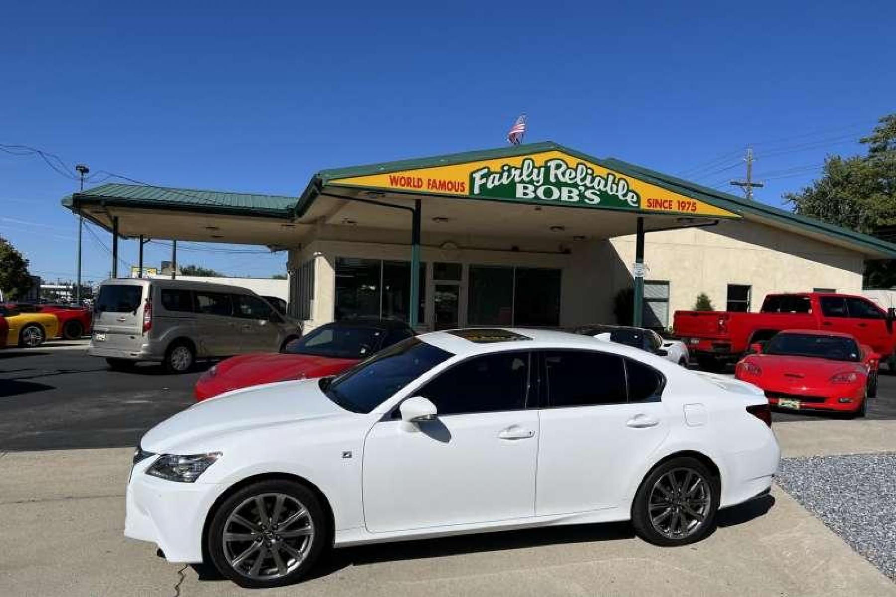 2015 Ultra White /Black Lexus GS 350 F-Sport (JTHCE1BL9FA) with an V6 3.5 Liter engine, Automatic transmission, located at 2304 W. Main St., Boise, ID, 83702, (208) 342-7777, 43.622105, -116.218658 - Financing Available O.A.C. - Photo #0