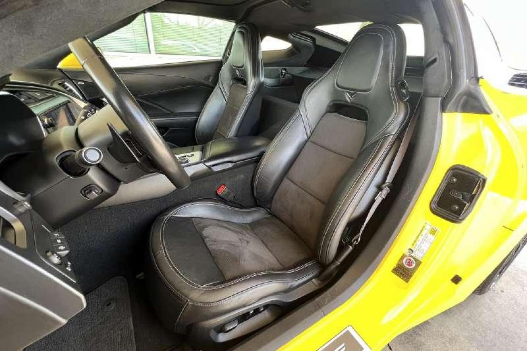 2015 Velocity Yellow /Black Chevrolet Corvette Stingray 3LT Z51 Coupe (1G1YM2D73F5) with an V8 6.2 Liter engine, Automatic transmission, located at 2304 W. Main St., Boise, ID, 83702, (208) 342-7777, 43.622105, -116.218658 - Photo #5