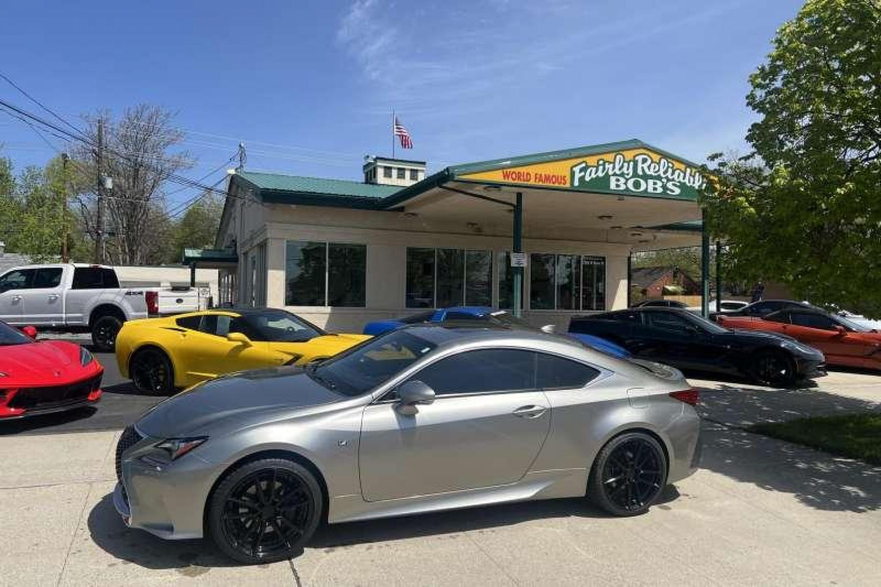 2017 Atomic Silver /Black/Red Lexus RC 350 F Sport (JTHSE5BC3H5) with an V6 3.5 Liter engine, Automatic transmission, located at 2304 W. Main St., Boise, ID, 83702, (208) 342-7777, 43.622105, -116.218658 - Photo #0