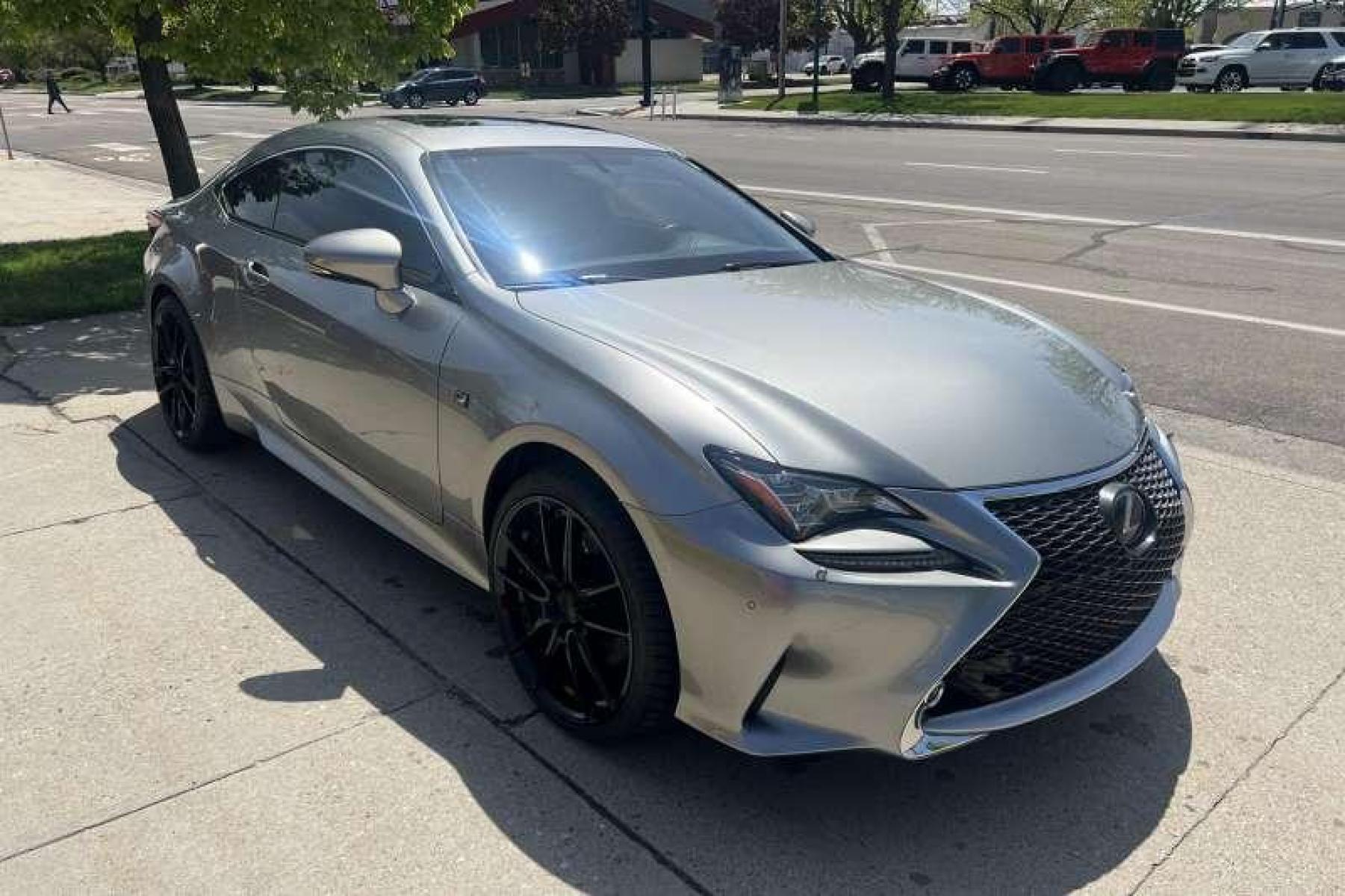 2017 Atomic Silver /Black/Red Lexus RC 350 F Sport (JTHSE5BC3H5) with an V6 3.5 Liter engine, Automatic transmission, located at 2304 W. Main St., Boise, ID, 83702, (208) 342-7777, 43.622105, -116.218658 - Photo #2