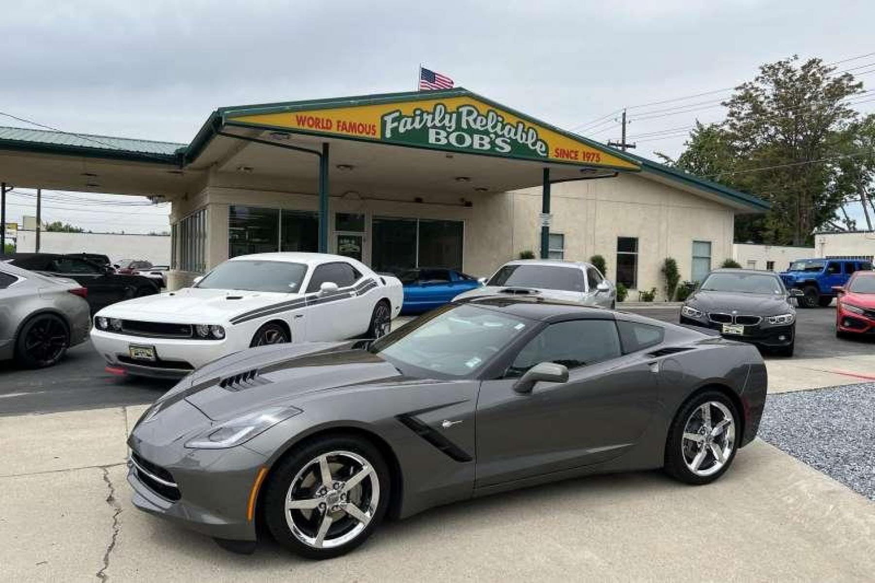 2015 Shark Grey /Black Chevrolet Corvette 2LT Coupe (1G1YD2D74F5) with an 6.2L V8 engine, Automatic transmission, located at 2304 W. Main St., Boise, ID, 83702, (208) 342-7777, 43.622105, -116.218658 - Very low miles! - Photo #0