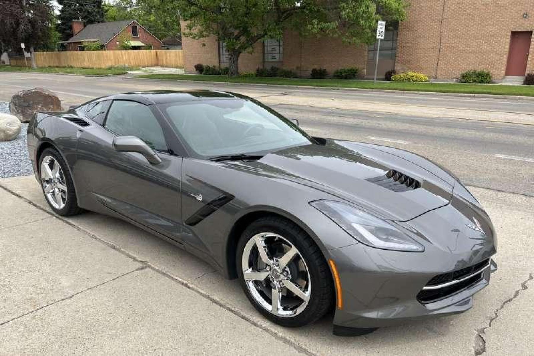 2015 Shark Grey /Black Chevrolet Corvette 2LT Coupe (1G1YD2D74F5) with an 6.2L V8 engine, Automatic transmission, located at 2304 W. Main St., Boise, ID, 83702, (208) 342-7777, 43.622105, -116.218658 - Very low miles! - Photo #2