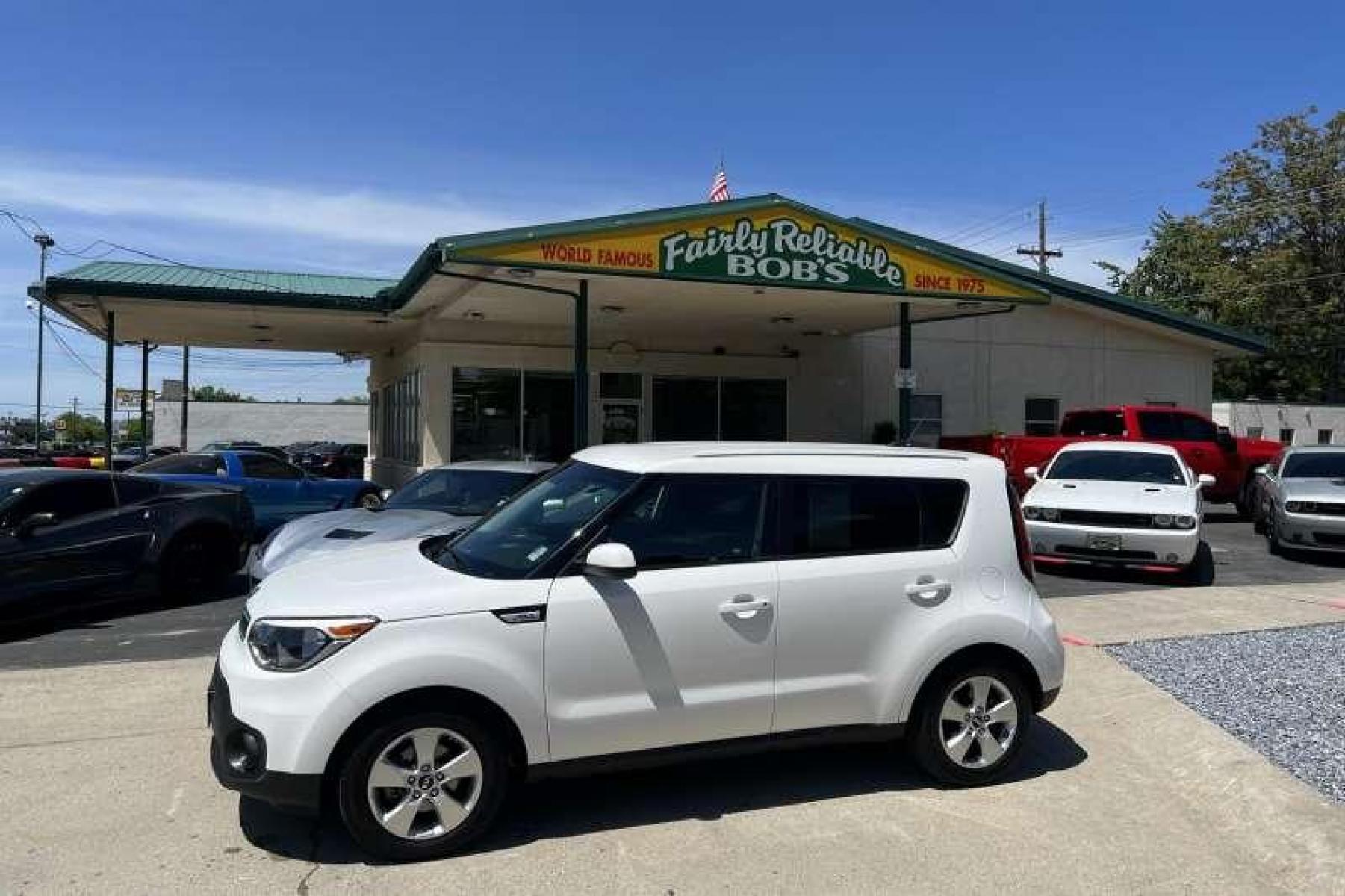 2018 White /Black Kia Soul (KNDJN2A29J7) with an 4 Cyl 1.6 Liter engine, Automatic transmission, located at 2304 W. Main St., Boise, ID, 83702, (208) 342-7777, 43.622105, -116.218658 - Photo #0