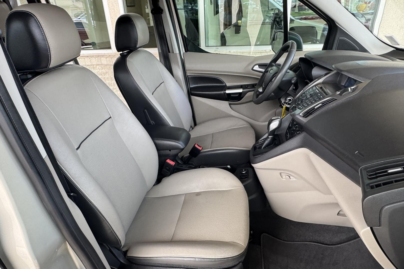 2014 Tectonic Silver Metallic /Doe Skin Ford Transit Connect XLT (NM0GS9F74E1) with an 4 Cyl 2.5 Liter engine, Automatic 6 Speed transmission, located at 2304 W. Main St., Boise, ID, 83702, (208) 342-7777, 43.622105, -116.218658 - New Tires! Seats 7! - Photo#13
