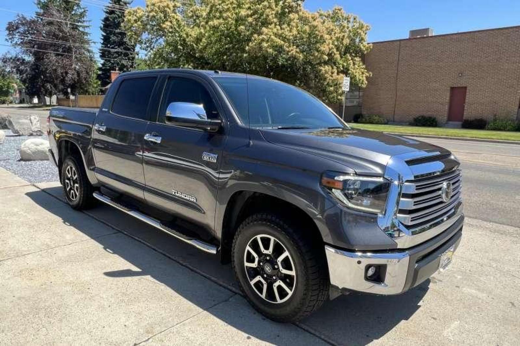 2019 Magnetic Gray Metallic /Black Toyota Tundra CrewMax Limited (5TFHY5F15KX) with an V8 5.7 Liter engine, Automatic transmission, located at 2304 W. Main St., Boise, ID, 83702, (208) 342-7777, 43.622105, -116.218658 - Ready to Go! - Photo #2