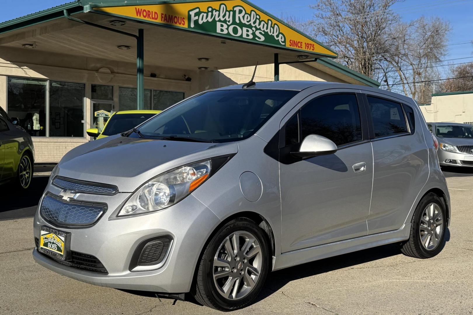 2014 Quicksilver Metallic /Black Chevrolet Spark EV LT (KL8CL6S05EC) with an EV engine, Automatic transmission, located at 2304 W. Main St., Boise, ID, 83702, (208) 342-7777, 43.622105, -116.218658 - All Electric! - Photo#0