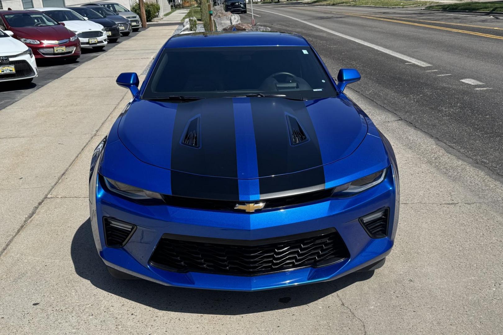 2016 Hyper Blue /Black Chevrolet Camaro 2SS RS (1G1FG1R75G0) with an V8 6.2 Liter engine, 6 Speed Manual transmission, located at 2304 W. Main St., Boise, ID, 83702, (208) 342-7777, 43.622105, -116.218658 - 6-Speed manual! Low miles! - Photo#3