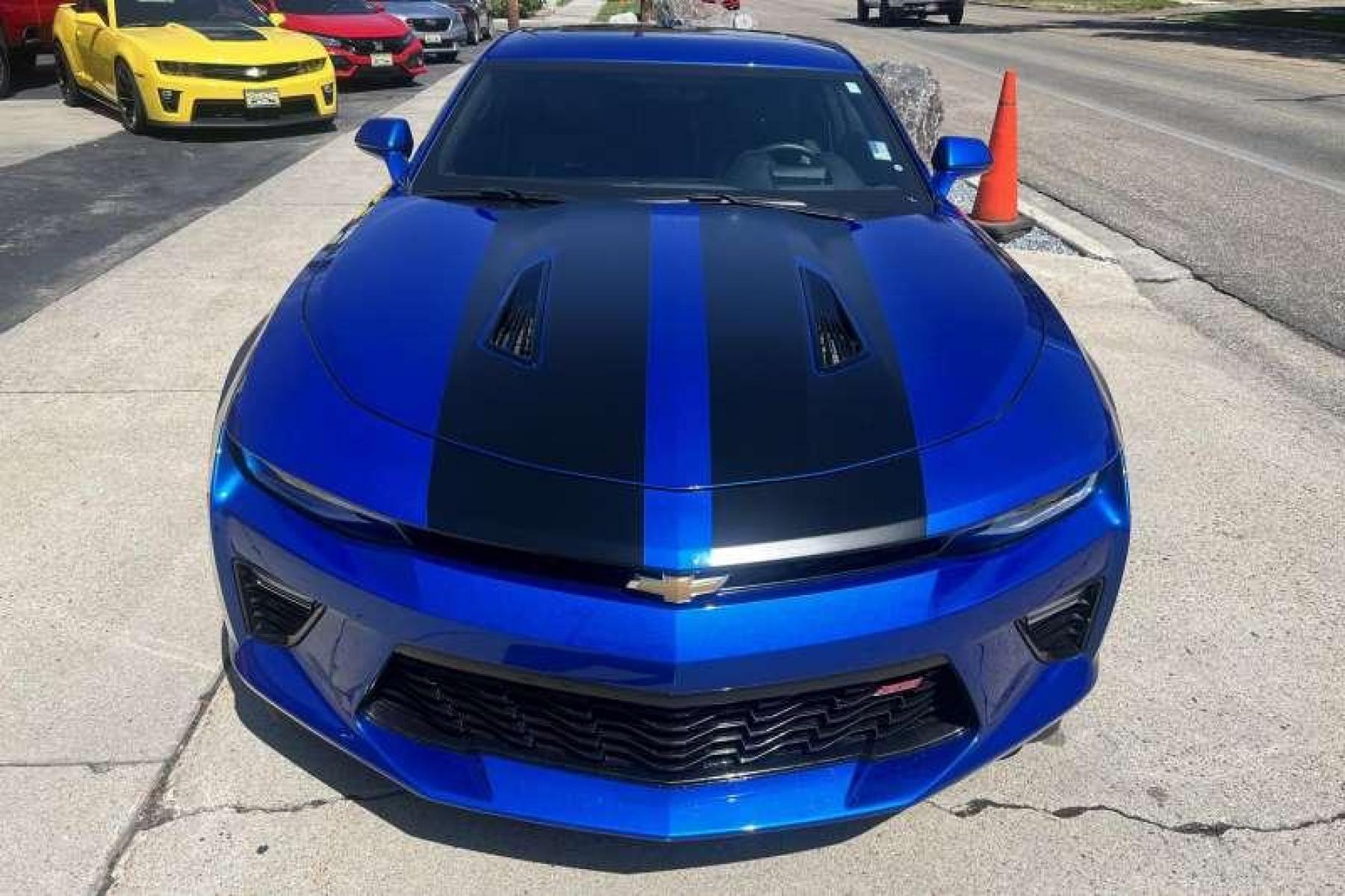 2016 Hyper Blue /Black Chevrolet Camaro 2SS RS (1G1FG1R75G0) with an V8 6.2 Liter engine, Manual transmission, located at 2304 W. Main St., Boise, ID, 83702, (208) 342-7777, 43.622105, -116.218658 - 6-Speed manual! Low miles! - Photo #1