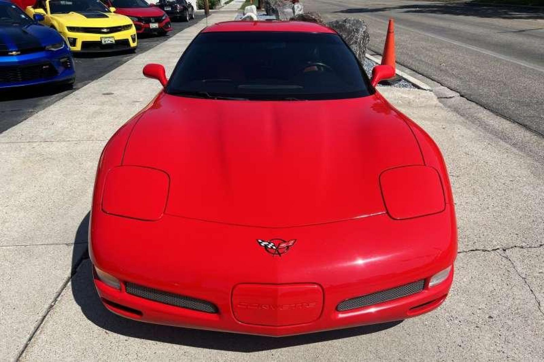 2001 Torch Red /Red/Black Chevrolet Corvette Z06 (1G1YY12S015) with an V8 5.7 Liter engine, Manual transmission, located at 2304 W. Main St., Boise, ID, 83702, (208) 342-7777, 43.622105, -116.218658 - Legendary C5 Z06 With Very Low Mileage! - Photo #1