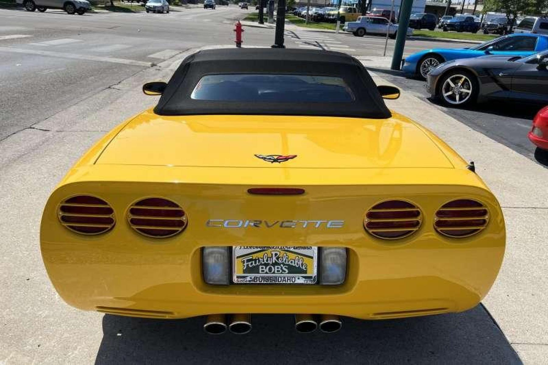 2002 Millenium Yellow /Black Chevrolet Corvette Convertible (1G1YY32G025) with an 5.7L V8 LS1 engine, Automatic transmission, located at 2304 W. Main St., Boise, ID, 83702, (208) 342-7777, 43.622105, -116.218658 - Low miles! Fun in the sun! - Photo #3