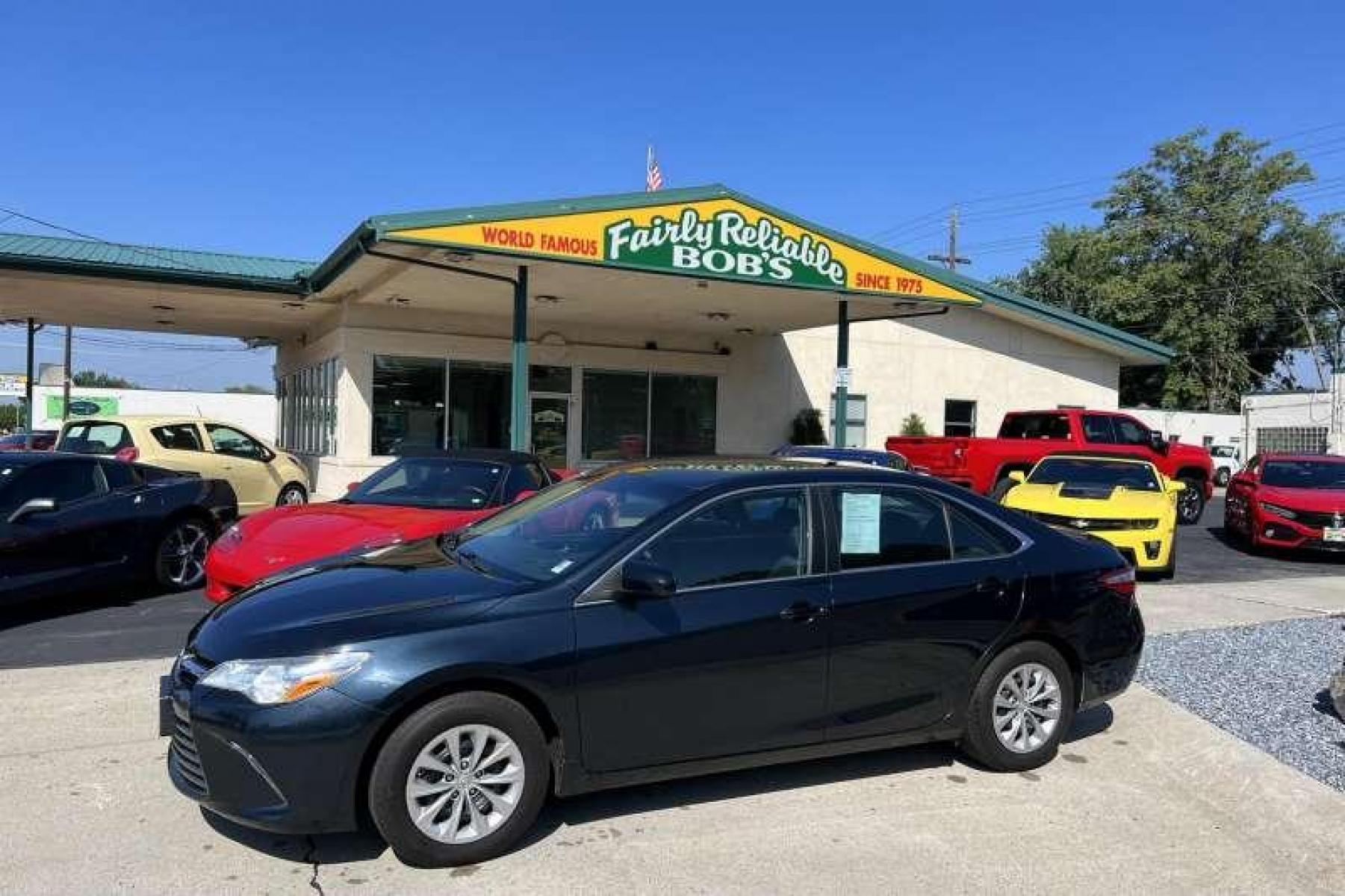 2017 Cosmic Gray Mica /Black Toyota Camry LE (4T1BF1FK9HU) with an 4 Cyl 2.5 Liter engine, Automatic transmission, located at 2304 W. Main St., Boise, ID, 83702, (208) 342-7777, 43.622105, -116.218658 - Financing Available O.A.C. - Photo #0