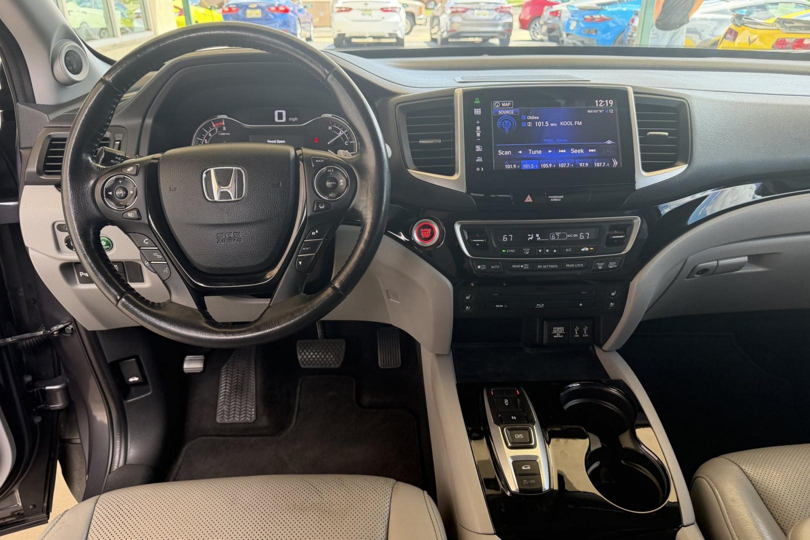 2016 Modern Steel Metallic /Gray Honda Pilot Elite (5FNYF6H04GB) with an V6 3.5 Liter engine, Automatic 9 Speed transmission, located at 2304 W. Main St., Boise, ID, 83702, (208) 342-7777, 43.622105, -116.218658 - Highly Optioned With Safety Features! Heated and Ventilated Seats! Blu Ray Entertainment!- Photo#14