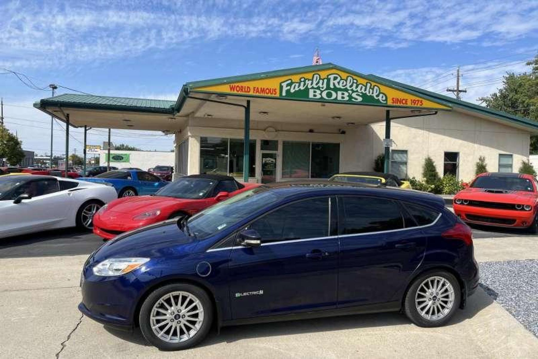 2016 Blue /Tan Ford Focus EV (1FADP3R46GL) with an EV engine, Automatic transmission, located at 2304 W. Main St., Boise, ID, 83702, (208) 342-7777, 43.622105, -116.218658 - Photo #0