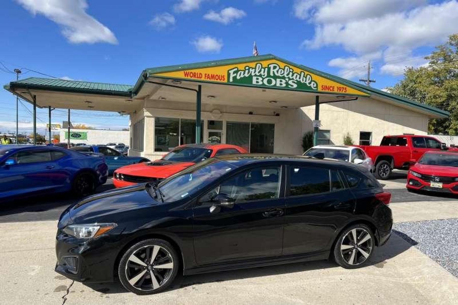 2019 Black /Black Subaru Impreza Hatchback Sport (4S3GTAM60K3) with an H4 2.0 Liter engine, Automatic transmission, located at 2304 W. Main St., Boise, ID, 83702, (208) 342-7777, 43.622105, -116.218658 - Financing Available O.A.C. - Photo #0