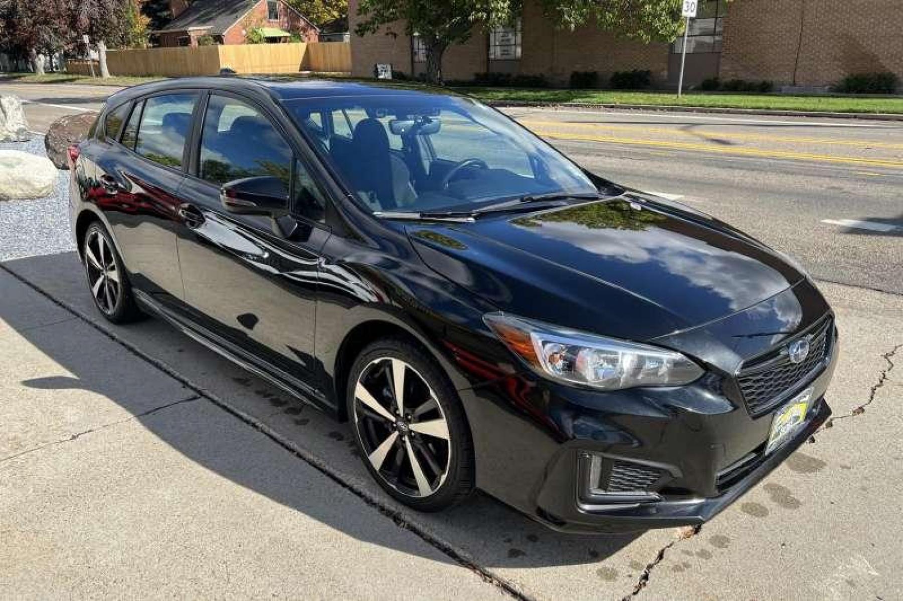 2019 Black /Black Subaru Impreza Hatchback Sport (4S3GTAM60K3) with an H4 2.0 Liter engine, Automatic transmission, located at 2304 W. Main St., Boise, ID, 83702, (208) 342-7777, 43.622105, -116.218658 - Financing Available O.A.C. - Photo #2