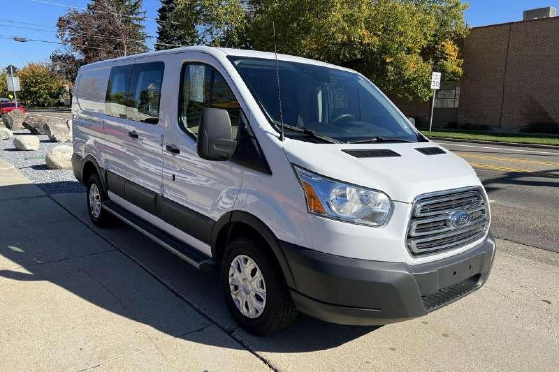 2018 White /Gray Ford Transit Van T-250 (1FTYR1ZM9JK) with an V6 3.7L engine, Automatic transmission, located at 2304 W. Main St., Boise, ID, 83702, (208) 342-7777, 43.622105, -116.218658 - Financing Available O.A.C. - Photo #2