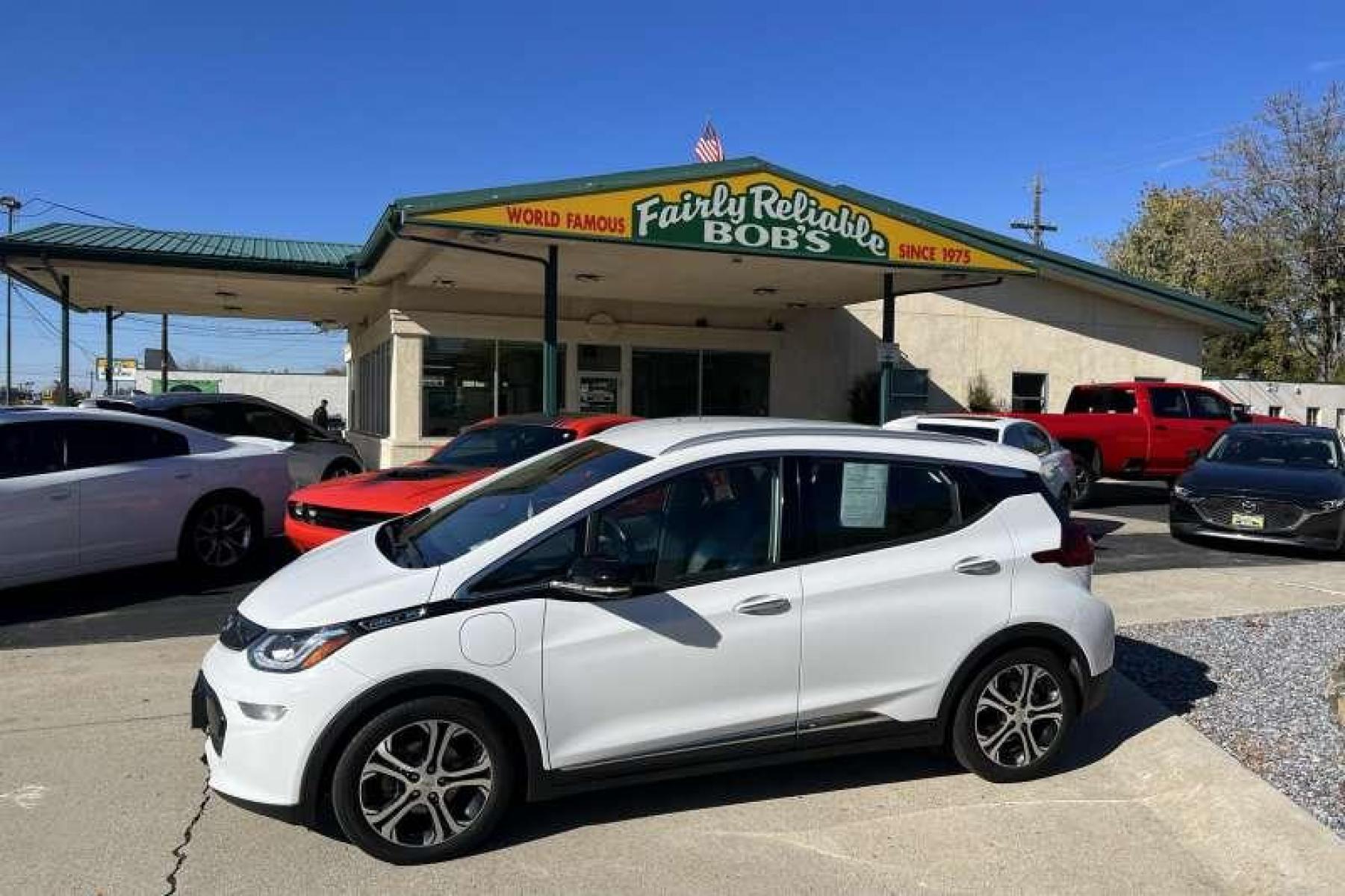 2017 Summit White /Gray Chevrolet Bolt Premier (1G1FX6S06H4) with an EV engine, Automatic transmission, located at 2304 W. Main St., Boise, ID, 83702, (208) 342-7777, 43.622105, -116.218658 - Photo #0