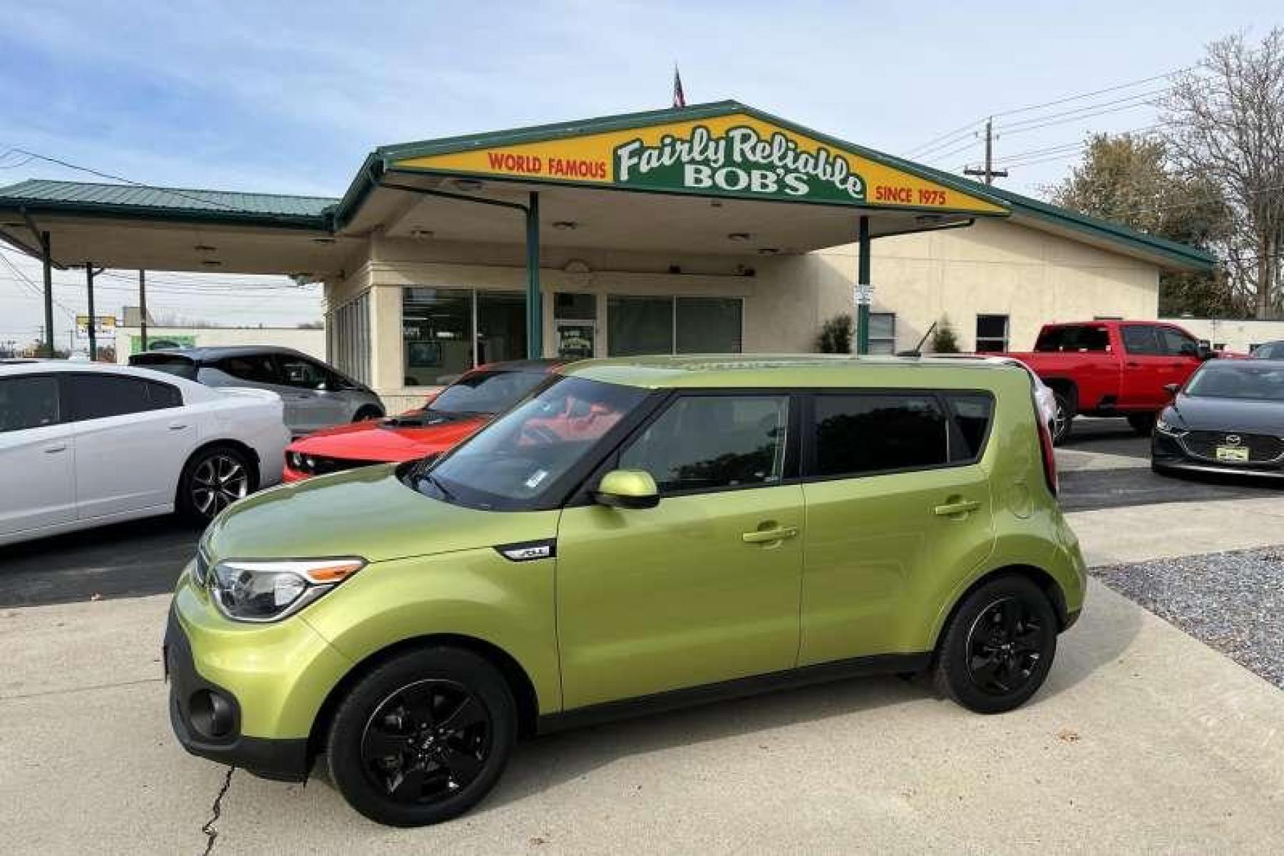 2018 Alien 2 Green /Black Kia Soul (KNDJN2A28J7) with an 4 Cyl 1.6 Liter engine, Automatic transmission, located at 2304 W. Main St., Boise, ID, 83702, (208) 342-7777, 43.622105, -116.218658 - Financing Available O.A.C. - Photo #0