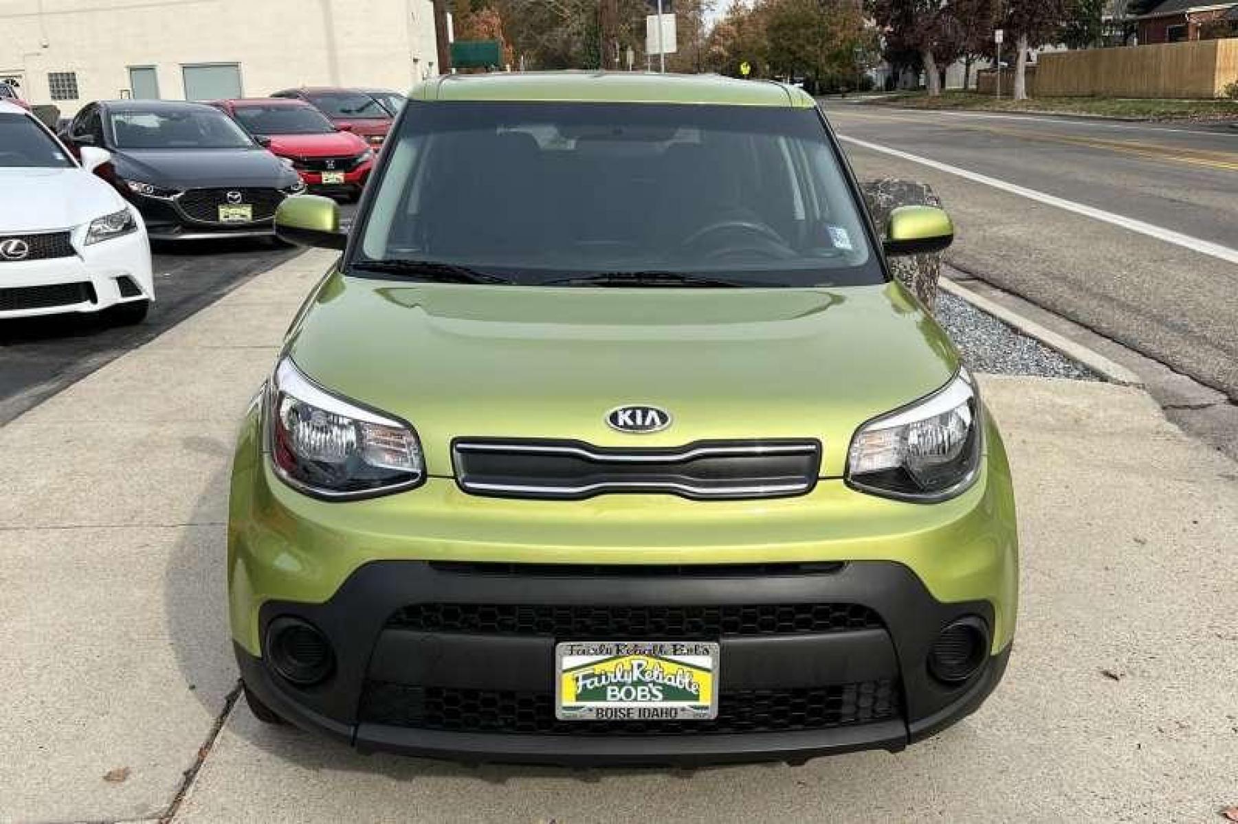 2018 Alien 2 Green /Black Kia Soul (KNDJN2A28J7) with an 4 Cyl 1.6 Liter engine, Automatic transmission, located at 2304 W. Main St., Boise, ID, 83702, (208) 342-7777, 43.622105, -116.218658 - Financing Available O.A.C. - Photo #1