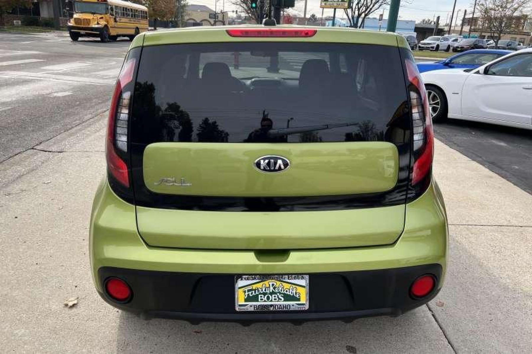 2018 Alien 2 Green /Black Kia Soul (KNDJN2A28J7) with an 4 Cyl 1.6 Liter engine, Automatic transmission, located at 2304 W. Main St., Boise, ID, 83702, (208) 342-7777, 43.622105, -116.218658 - Financing Available O.A.C. - Photo #3
