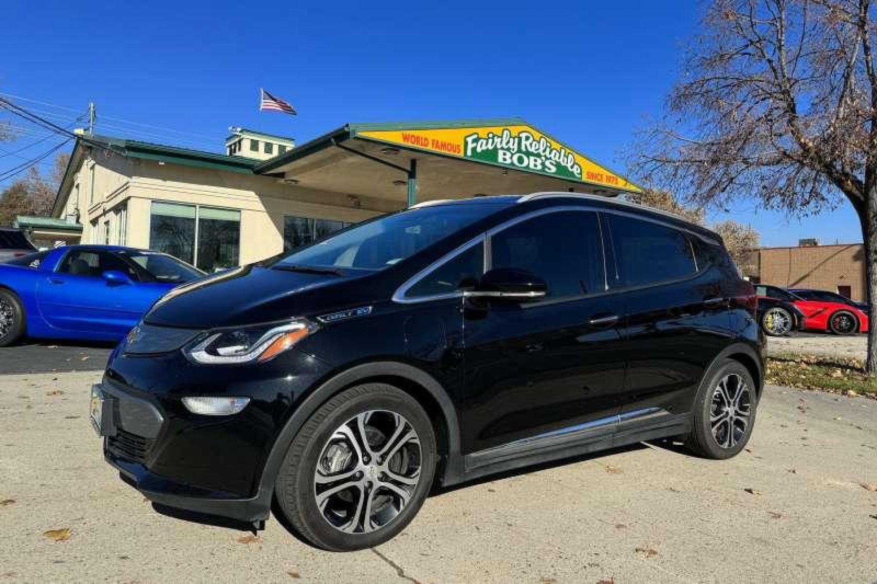 2017 Black /Gray Chevrolet Bolt Premier (1G1FX6S09H4) with an EV engine, Automatic transmission, located at 2304 W. Main St., Boise, ID, 83702, (208) 342-7777, 43.622105, -116.218658 - Loaded With Safety and Comfort Options! New Tires and All Recalls are Up To Date! Battery Factory Warranty Until August of 2031! - Photo #0