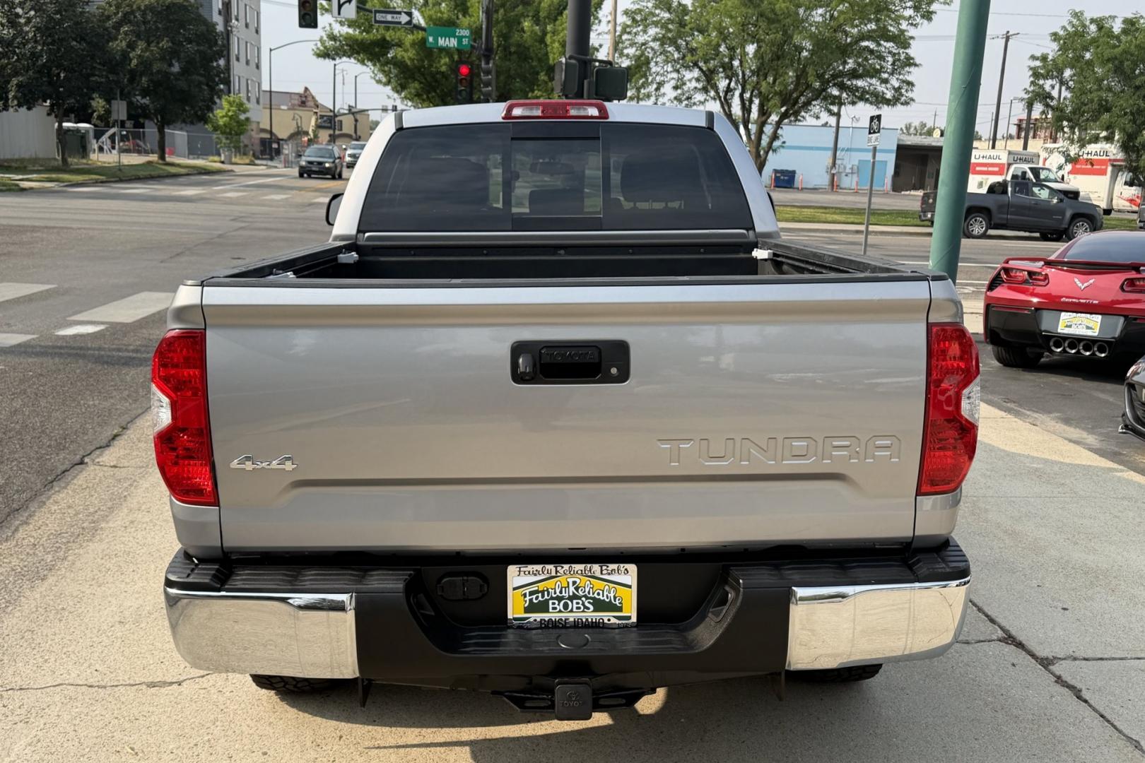 2017 Silver Sky Metallic /Black Toyota Tundra Double Cab SR5 (5TFUM5F1XHX) with an V8 4.6 Liter engine, Automatic 6 Speed transmission, located at 2304 W. Main St., Boise, ID, 83702, (208) 342-7777, 43.622105, -116.218658 - Super Clean And Low Mileage Tundra!- Photo#1