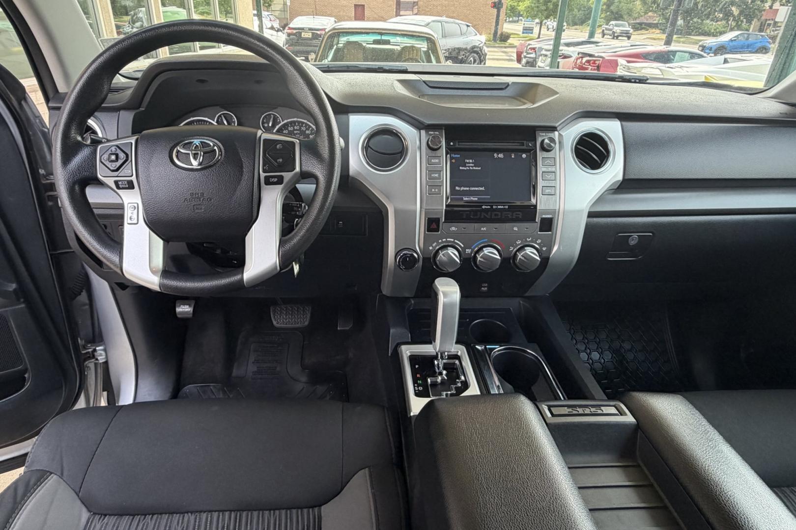 2017 Silver Sky Metallic /Black Toyota Tundra Double Cab SR5 (5TFUM5F1XHX) with an V8 4.6 Liter engine, Automatic 6 Speed transmission, located at 2304 W. Main St., Boise, ID, 83702, (208) 342-7777, 43.622105, -116.218658 - Super Clean And Low Mileage Tundra!- Photo#12