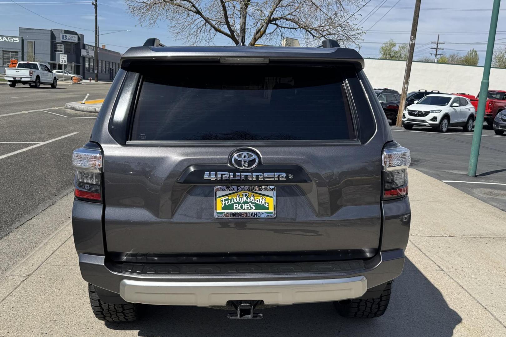 2017 Magnetic Gray /Black Toyota 4Runner TRD Off Road (JTEBU5JR5H5) with an V6 4.0 Liter engine, Automatic transmission, located at 2304 W. Main St., Boise, ID, 83702, (208) 342-7777, 43.622105, -116.218658 - Clean Local Trade! New Tires! Ready To Go! - Photo#1