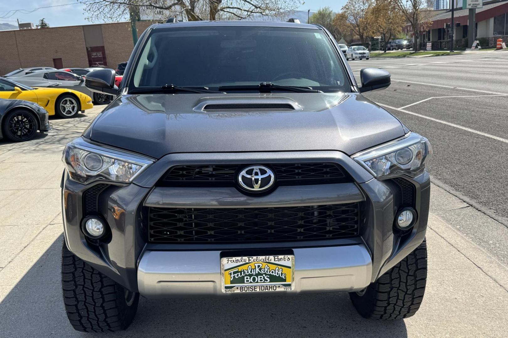 2017 Magnetic Gray /Black Toyota 4Runner TRD Off Road (JTEBU5JR5H5) with an V6 4.0 Liter engine, Automatic transmission, located at 2304 W. Main St., Boise, ID, 83702, (208) 342-7777, 43.622105, -116.218658 - Clean Local Trade! New Tires! Ready To Go! - Photo#4