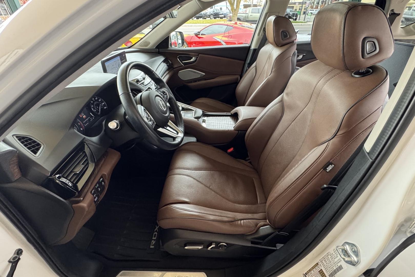 2021 Platinum White Pearl /Espresso Acura RDX SH-AWD w/Advance Package (5J8TC2H73ML) with an 4 Cyl 2.0 Liter Turbo engine, Automatic 10 Speed transmission, located at 2304 W. Main St., Boise, ID, 83702, (208) 342-7777, 43.622105, -116.218658 - Idaho Acura! Drives Amazing! A Lot Of Safety, Power And Comfort! - Photo#11