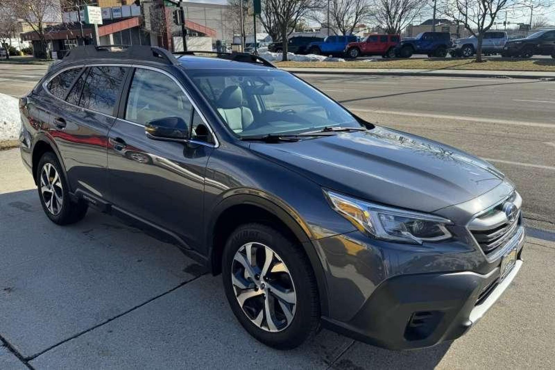 2021 Magnetite Gray /Gray/Graphite Subaru Outback Limited XT (4S4BTGND8M3) with an H4 2.4 Liter Turbo engine, Automatic transmission, located at 2304 W. Main St., Boise, ID, 83702, (208) 342-7777, 43.622105, -116.218658 - Remaining Factory Warranty! Beautiful Car! A Lot Of Safety Features! - Photo #1