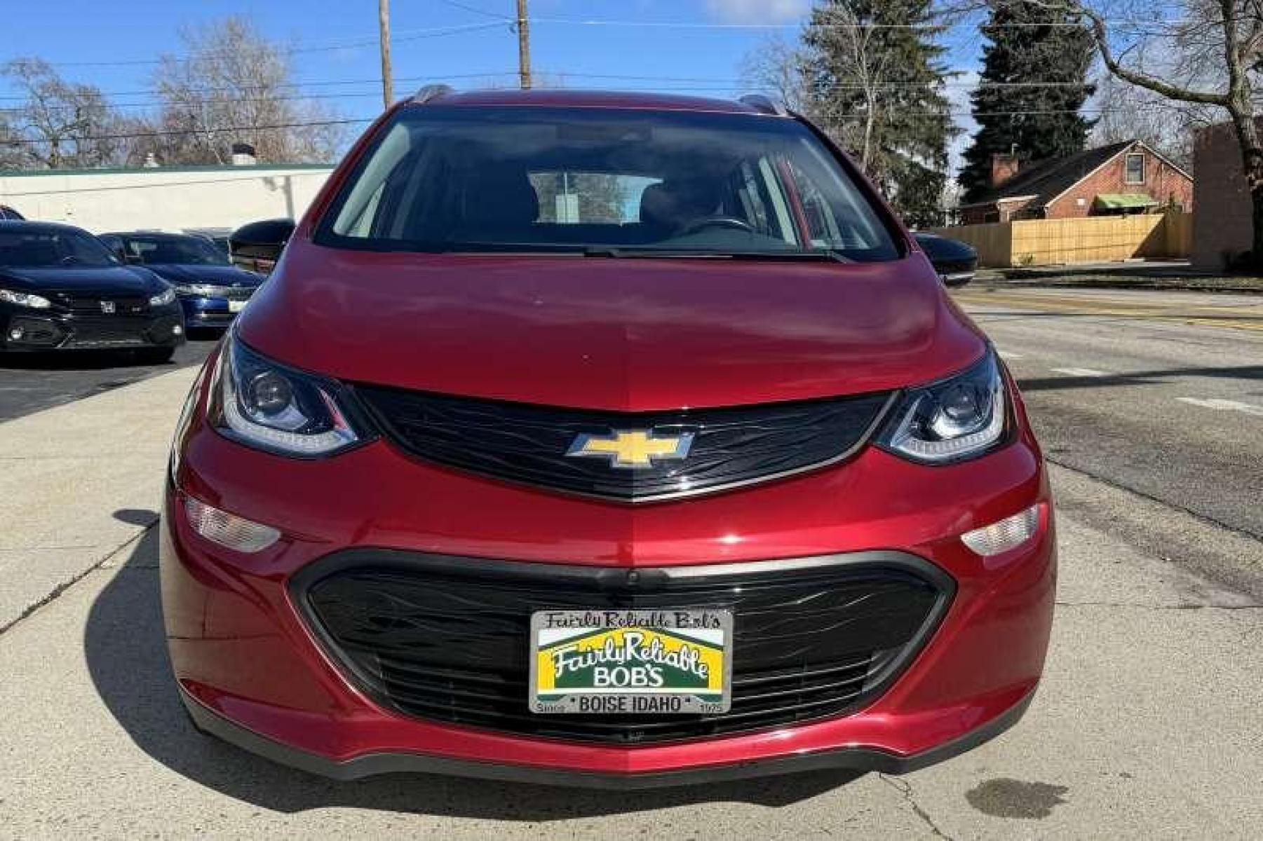 2020 Cajun Red /Dark Galvanized Gray Chevrolet Bolt Premier (1G1FZ6S06L4) with an 66 kWh engine, Automatic transmission, located at 2304 W. Main St., Boise, ID, 83702, (208) 342-7777, 43.622105, -116.218658 - Remaining Factory Warranty! New Tires! Ready To Go! Car Qualifies For The EV Tax Credit! - Photo #3